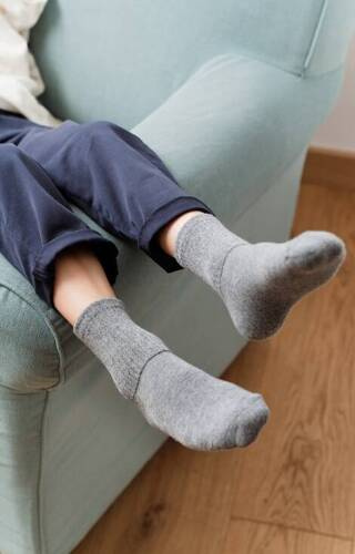 Махрові шкарпетки дитячі Art.020 Frotte Sport Steven -038 сірий меланж