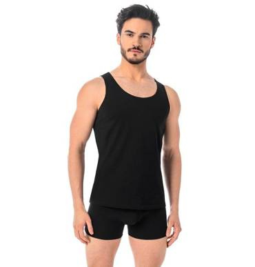 Майка чоловіча бавовняна 1301 Eli Teyli, - чорний