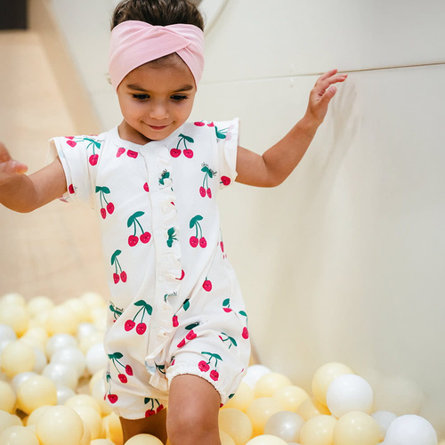 Ромпер Cherry Eevi для дівчинки бавовна 95% зручний на літо
