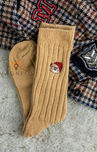 Жіночі теплі шкарпетки Magnetis YN5041 з вишивкою ведмедика