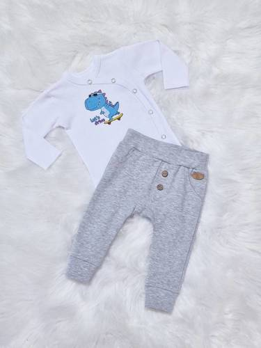 Дитяче боді на запах Let's Drive Bambarillo, - білий