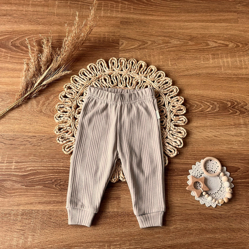 Бавовняні штанці EkoBaby SDAB015 Mamatti – бежевий