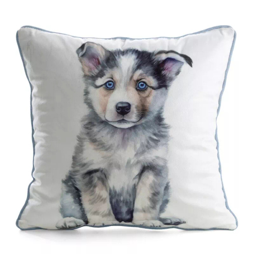 Наволочка Animal husky 45x45 оксамит Eurofirany на блискавці