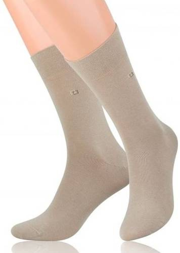 Чоловічі класичні костюмні шкарпетки art.056 Steven, - бежеві квадрати 004