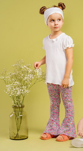 Штани-кльош в рубчик для дівчинки 193203 Lea Nicol