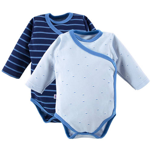 Набір дитячих боді на запах Small & Unique Eevi, - темно-синій/блакитний