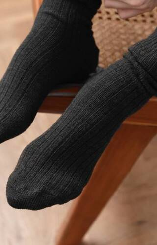 Чоловічі вовняні шкарпетки в рубчик Art.085 Steven - 002 графітний