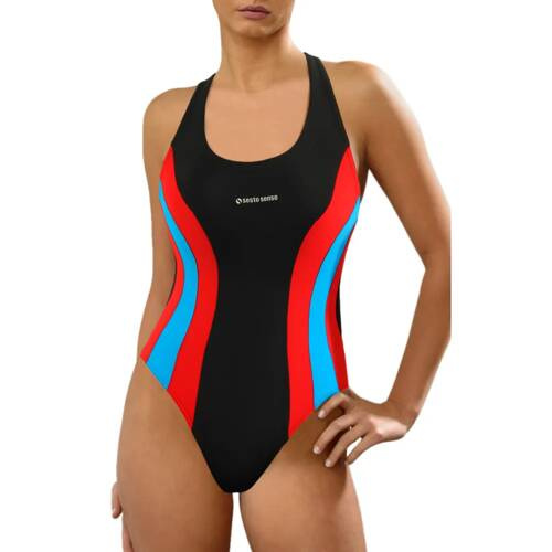 Жіночий суцільний купальник BW 715 Sesto Senso, - чорний