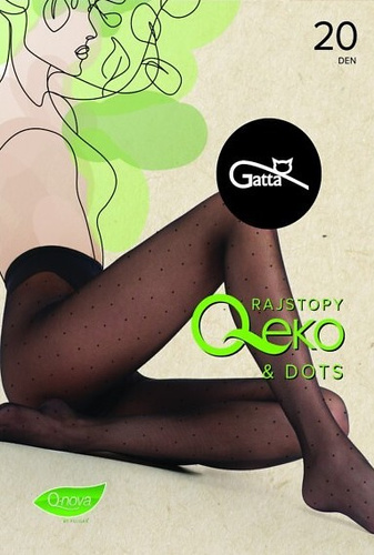 Колготки Gatta Q-Eko & Dots 20 den – екологічні колготки в горошок black
