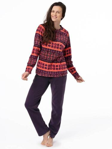 Піжама жіноча LHS 376  Key  - темно-синій, помараечевий