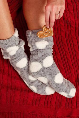 Шкарпетки для сну 553/554 Wellsoft De Lafense - екрю/горошок