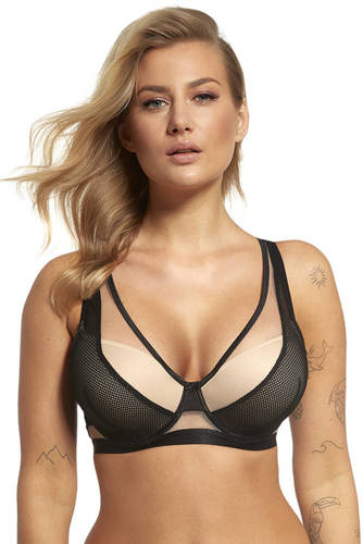 Бюстгальтер push-up Kopa 2350 Lupoline, - чорний/бежевий