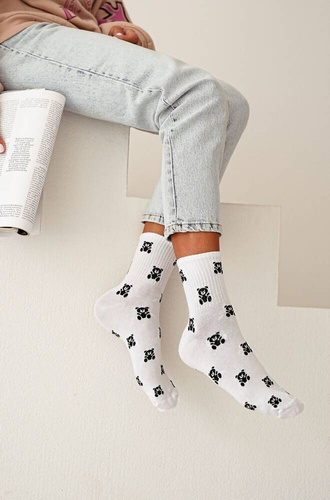 Шкарпетки жіночі 0200-118 Małe Misie Milena, - білий