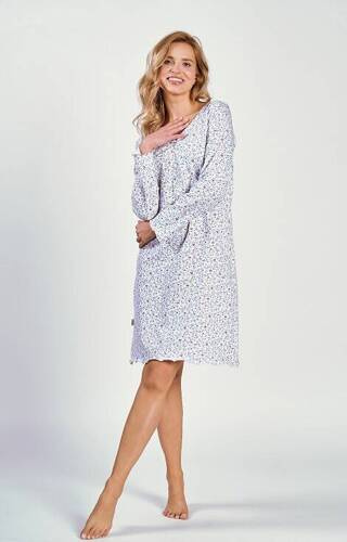 Жіночі нічна сорочка 3241 Ariella Taro - білий/квіти