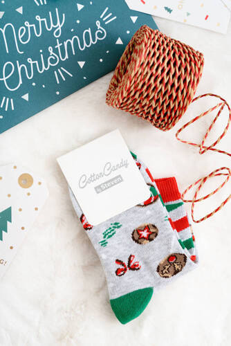 Асиметричні жіночі шкарпетки ART.136 Святкові Steven - 025 сірий світлий меланж