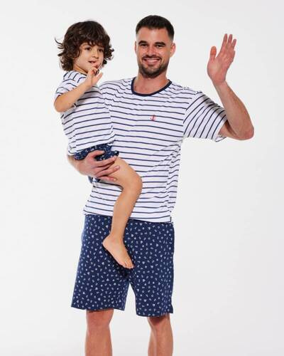 Піжама для хлопчика 801/111 802/111 Marine Cornette, - білий/темно-синій