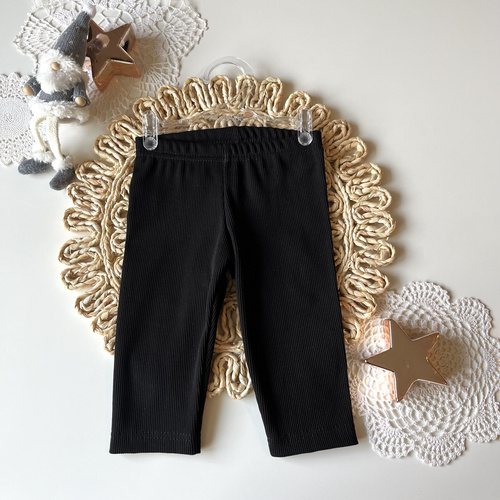 Чорні бавовняні легінси для дівчинки Mamatti SL02 Merry Christmas