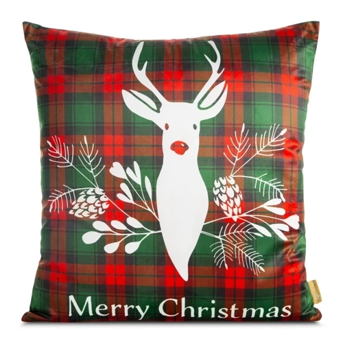 Декоративна подушка святкова Cherry 03 з оленем Eurofirany, - червоний