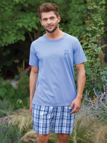 Піжама чоловіча MNS 455 Key - блакитний