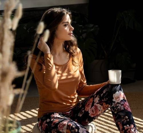 Піжама жіноча Marie Momenti Per Me carmel-Navy