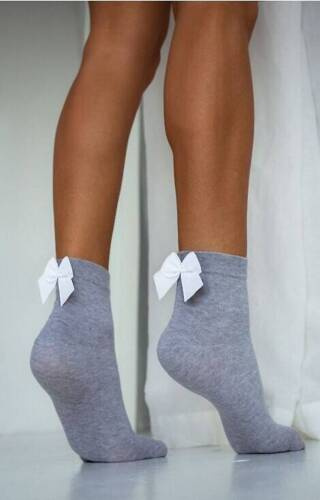 Шкарпетки жіночі 0965 Бантик Milena, - сірий