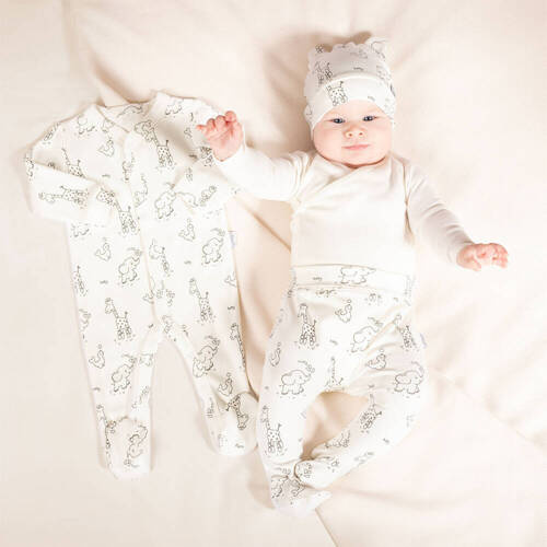 Комплект одягу для немовлят 4800 02"Animals" Nicol, - екрю