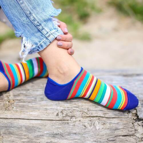 Жіночі короткі шкарпетки сart.120 Folk  Steven, - блакитний 008