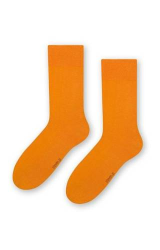 Однотонні чоловічі костюмні шкарпетки art.056  Steven, - помаранчеві 089