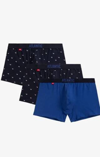 Набір боксерок чоловічих 3шт.  3MH-187 Atlantic, - темно-синій