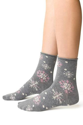 Шкарпетки Зимові візерунки ART.099 Steven, - 953 сірий