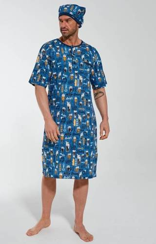 Чоловіча нічна сорочка 109/12 Cornette, - джинс