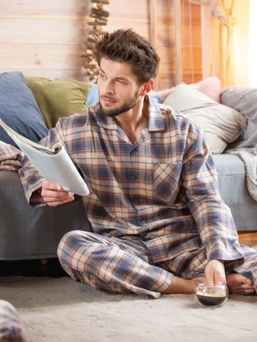 Піжама чоловіча MNS 402 Keу,  - коричневий