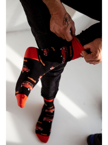 Чоловічі шкарпетки 0125-058 Maluchy 126p Milena,- чорний/червоний