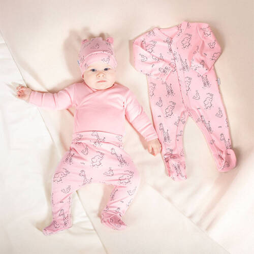 Комплект одягу для немовлят  4800 04 "Animals" Nicol, - рожевий