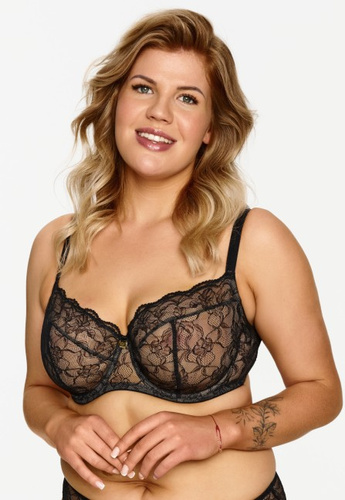 Бюстгальтер Lupoline 2607 – чорний м’який з кісточками для пишного бюсту