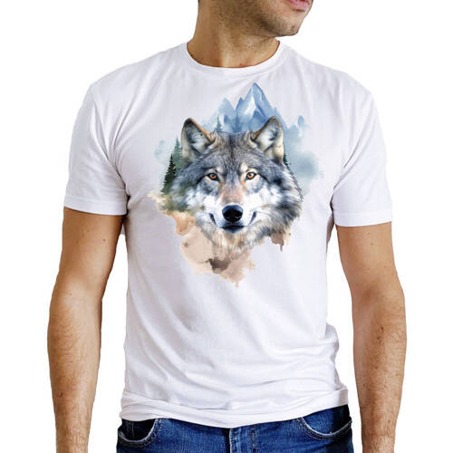 Футболка чоловіча "Wilki" Moocha, - білий