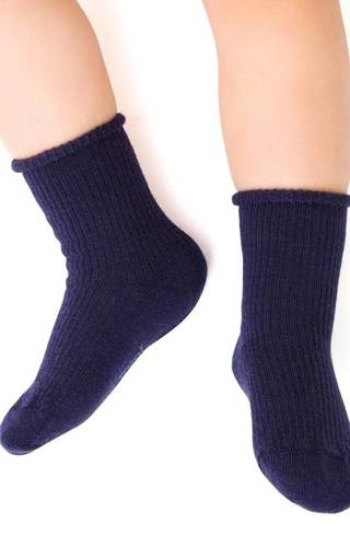 Шкарпетки для немовлят art.130 Merino Wool Рубчик Steven, - 013 темно-синій