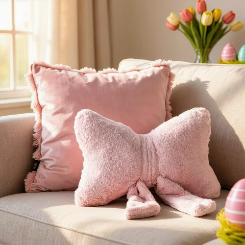 Eurofirany Spring 135 — декоративна подушка 37x10x30 кокарда pink
