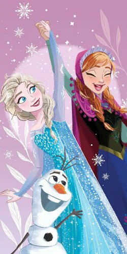 Kraina Lodu Frozen пляжний рушник Disney Kids25 Jerry Fabrics, - Крижане серце, Анна і Ельза, 100% бавовна