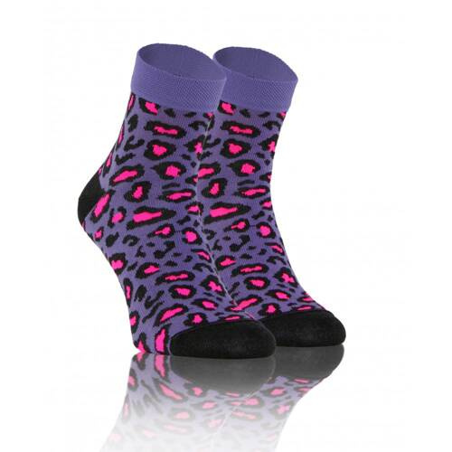 Асиметричні шкарпетки Пантерка finest cotton Sesto Senso, - фіолетовий