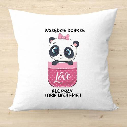 Kocham Cię Kotku Poduszka na Walentynki z imieniem Moocha