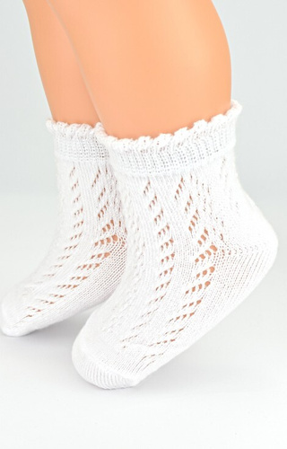 Ажурні шкарпетки дитячі SB112 Novitin - білий