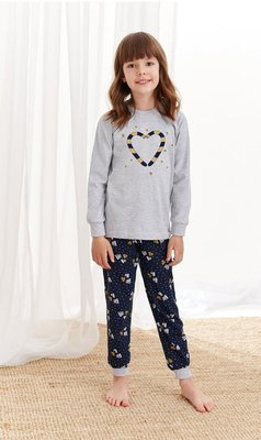 Піжама для дівчинки 433 , 434 Adaki Taro світло-сіро-темно-синій
