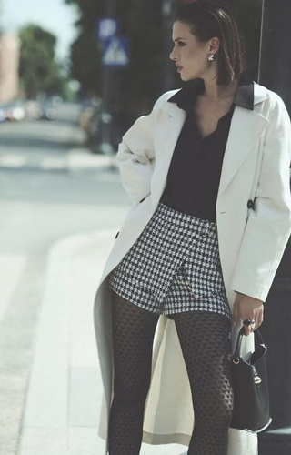 1233 Cherie Колготки Gabriella 60 den, чорний - узор з сердечками