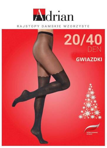 Колготки 20/40 den Gwiazdki Adrian, - чорний