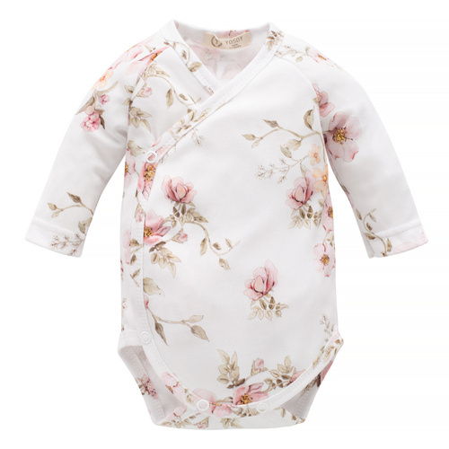 Дитяче боді на запах з органічної бавовни Wild Rose Yosoy