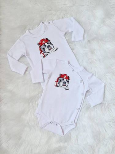 Дитяче боді на запах Pirat Bambarillo, - білий