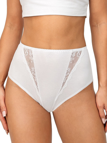 Жіночі трусики Donna 238  білий-бавовняні трусики з мереживними вставками