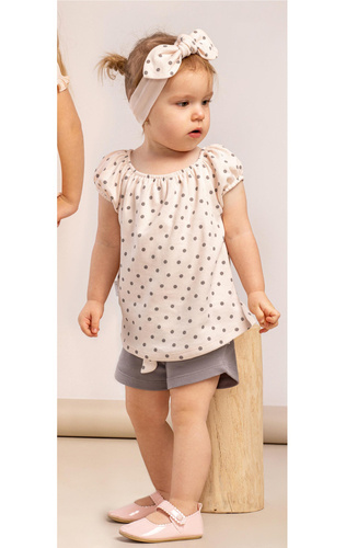 Дитяча кофта з коротким рукавом 192139 "Sara" Nicol, - світло-лососевий