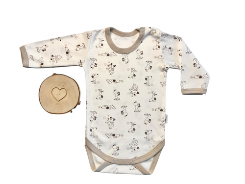 Боді з довгим рукавом Mamatti BD14926 – дитяче, 100% бавовна, зручне застібання